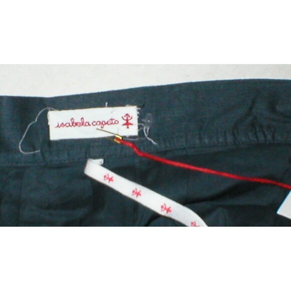 NWT Womens New Designer Isabela Capeto Handmade Skirt 31 X 24 Green Sequins Silk - Picture 11 of 12